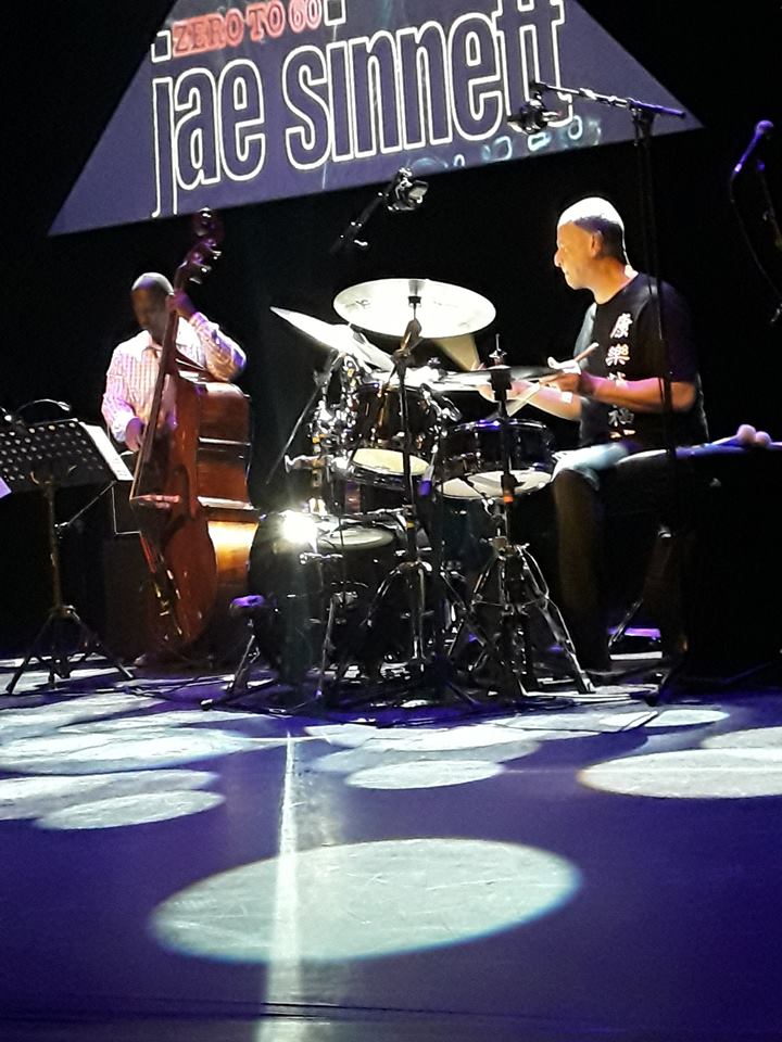 Terry Burrell and Jae Sinnett performing at the Jazz in Marciac Festival in 2017