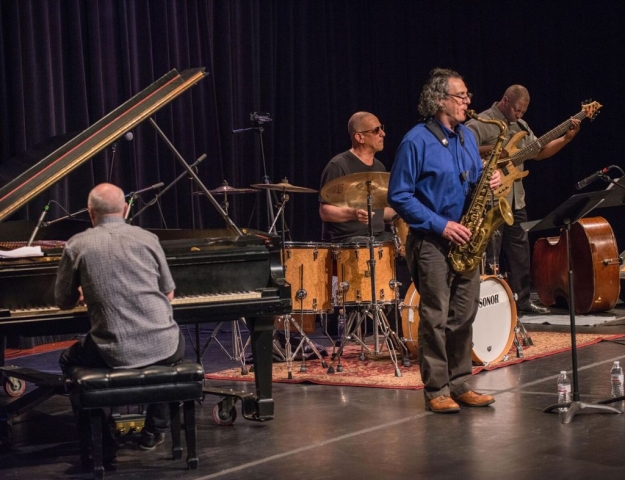 Jae Sinnett's Zero to 60 Quartet Performing at the Williamsburg Library Theater in September 2017