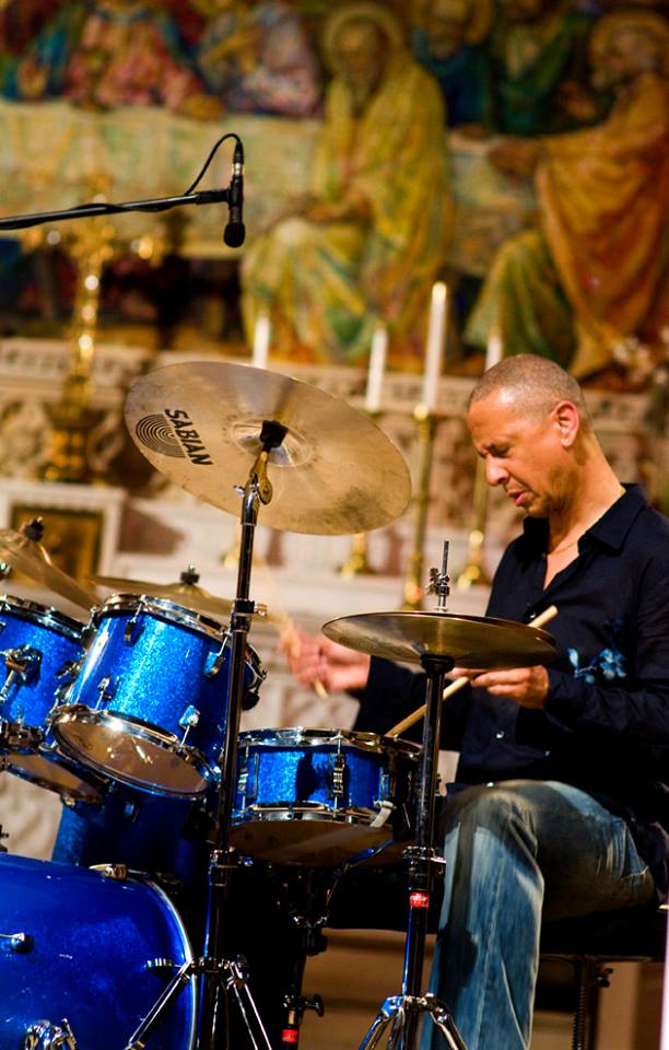 Jae Sinnett drumming in Pueblo, CO in 2012